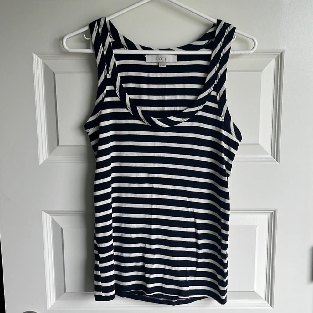 Loft striped top- worn once!